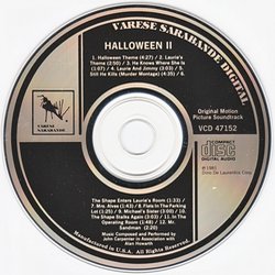 Halloween II Bande Originale (John Carpenter, Alan Howarth) - cd-inlay
