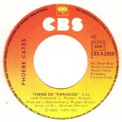 Theme From Paradise Bande Originale (Phoebe Cates, Paul Hoffert) - cd-inlay
