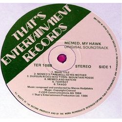 Memed My Hawk Bande Originale (Manos Hadjidakis) - cd-inlay